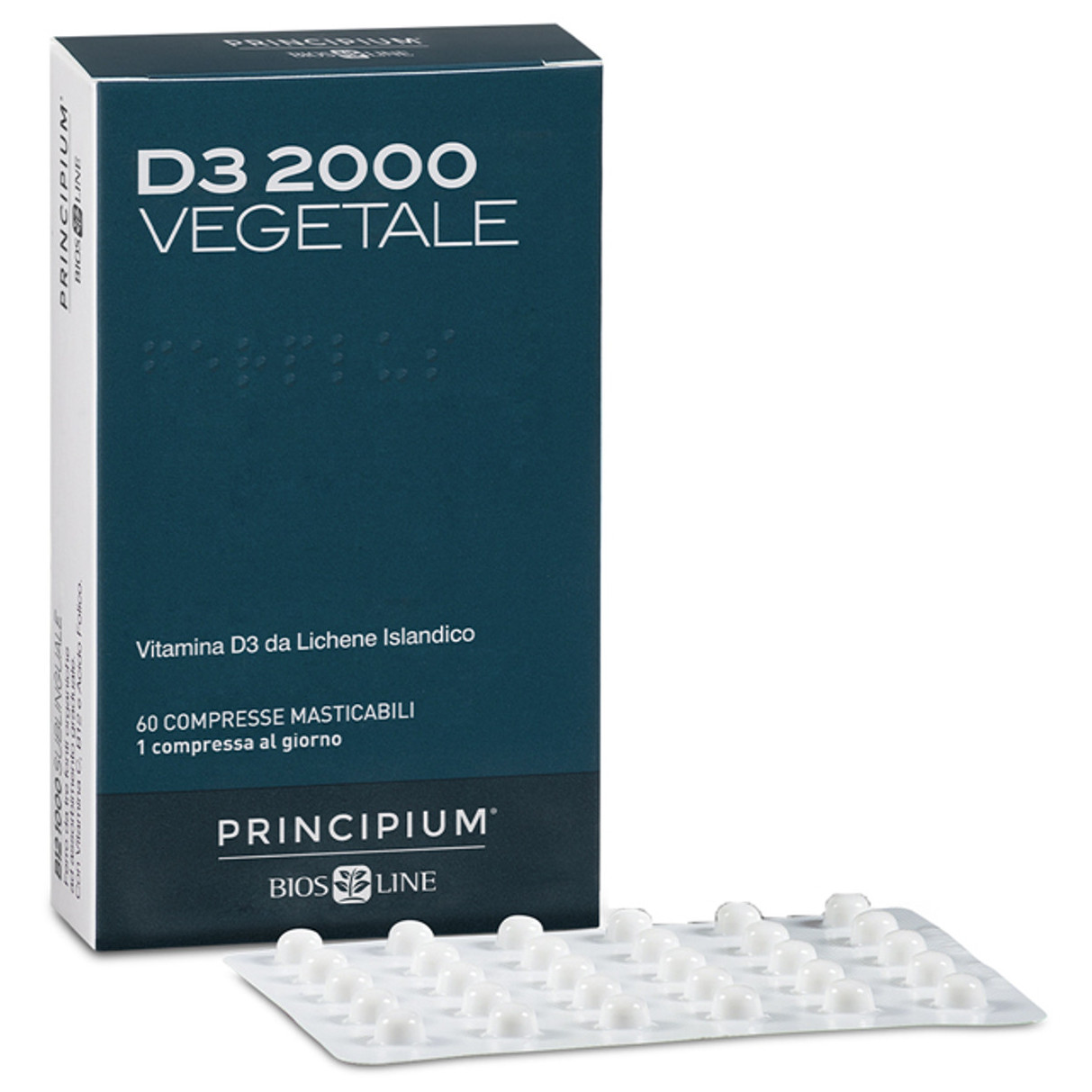 Principium D3 2000 Vegetale Integratore Alimentare - 60 Compresse