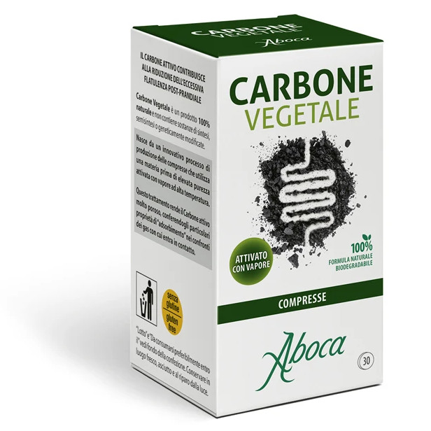 Carbone Vegetale Aboca Integratore Flatulenza 30 Compresse - Aboca