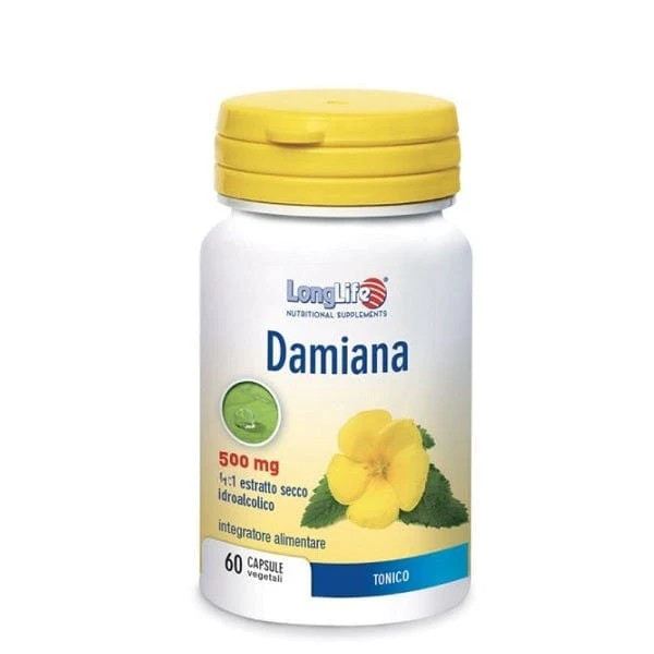 Damiana 500mg 60 Capsule Integratore Alimentare - Longlife