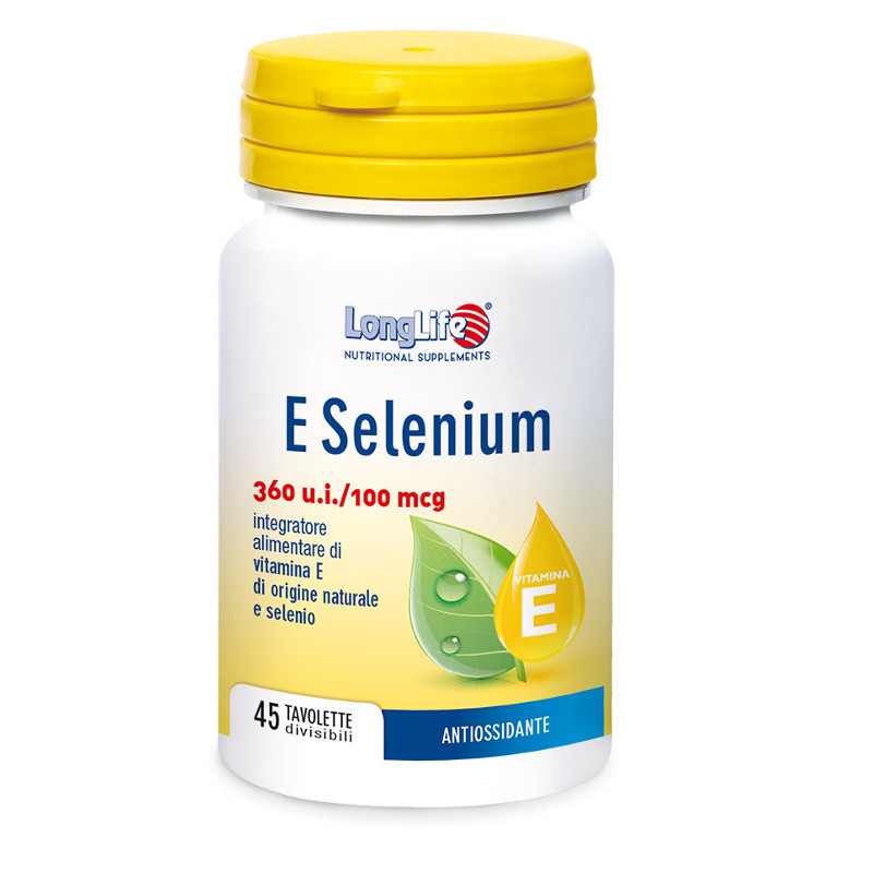 E Selenium Integratore Alimentare Vitamina E e Selenio 45 Tavolette - Longlife