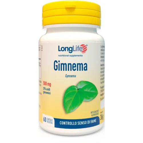 Gimnema 500mg Integratore per Controllo Fame 60 Capsule Vegetali - LongLife