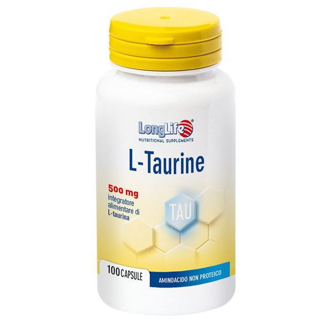 L-Taurina 500mg LongLife Integratore Alimentare 100 Capsule - LongLife