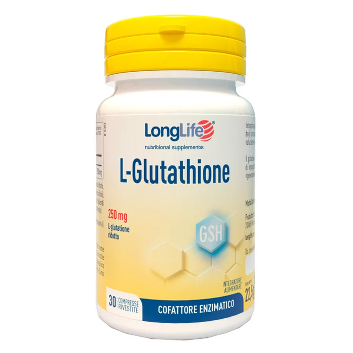 Longlife L-Glutatione 250 mg 30 Compresse - Longlife