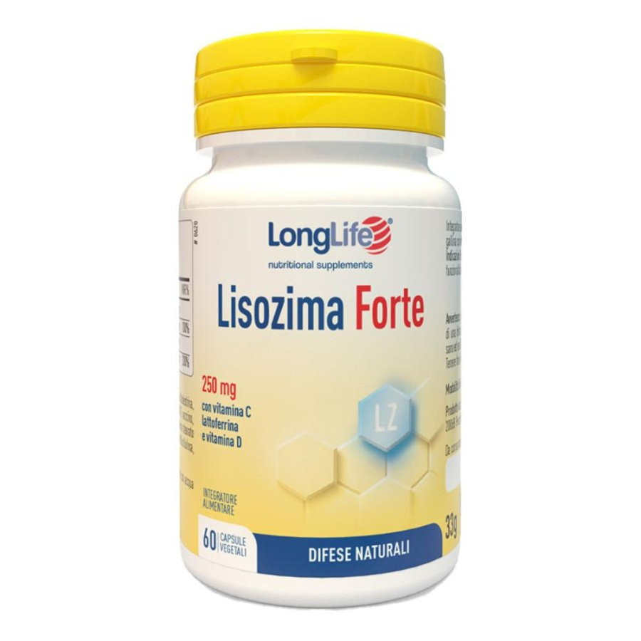 Lisozima Forte Integratore per Sistema Immunitario 60 Capsule - Longlife