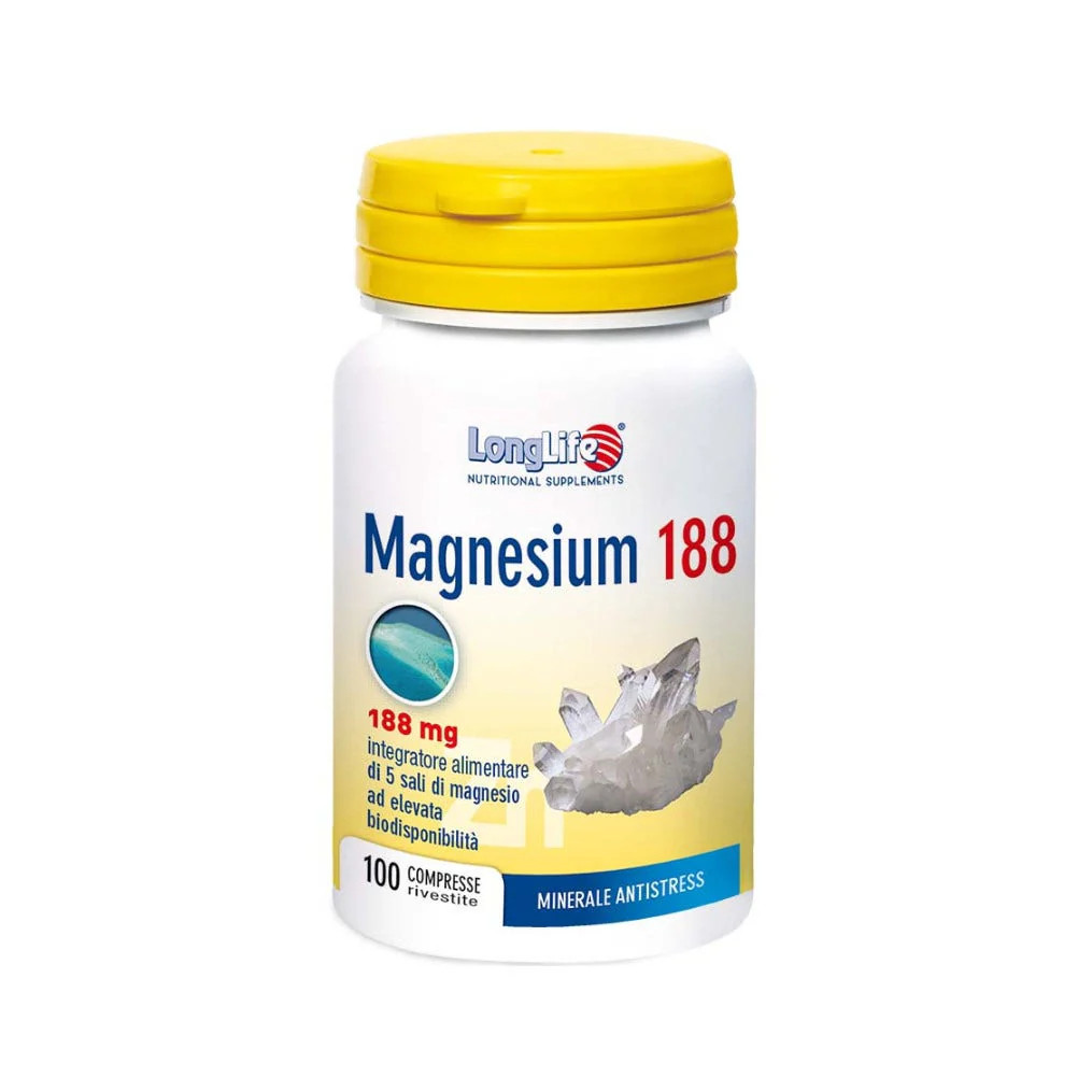 Magnesium 188 Longlife Integratore per Stanchezza 100 Compresse - Longlife