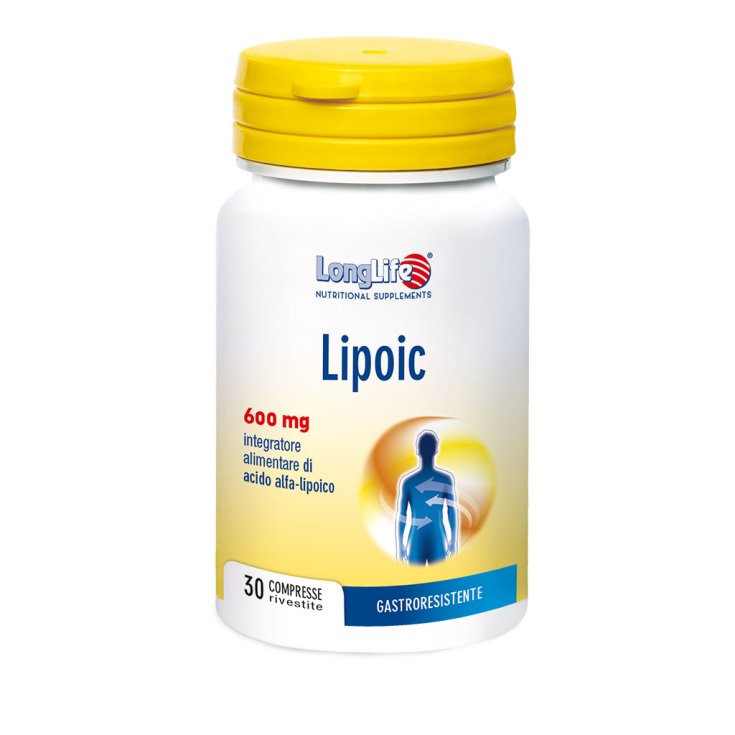 Lipoic 600mg Longlife Integratore Alimentare Acido Alfa-Lipoico 30 Compresse - Longlife