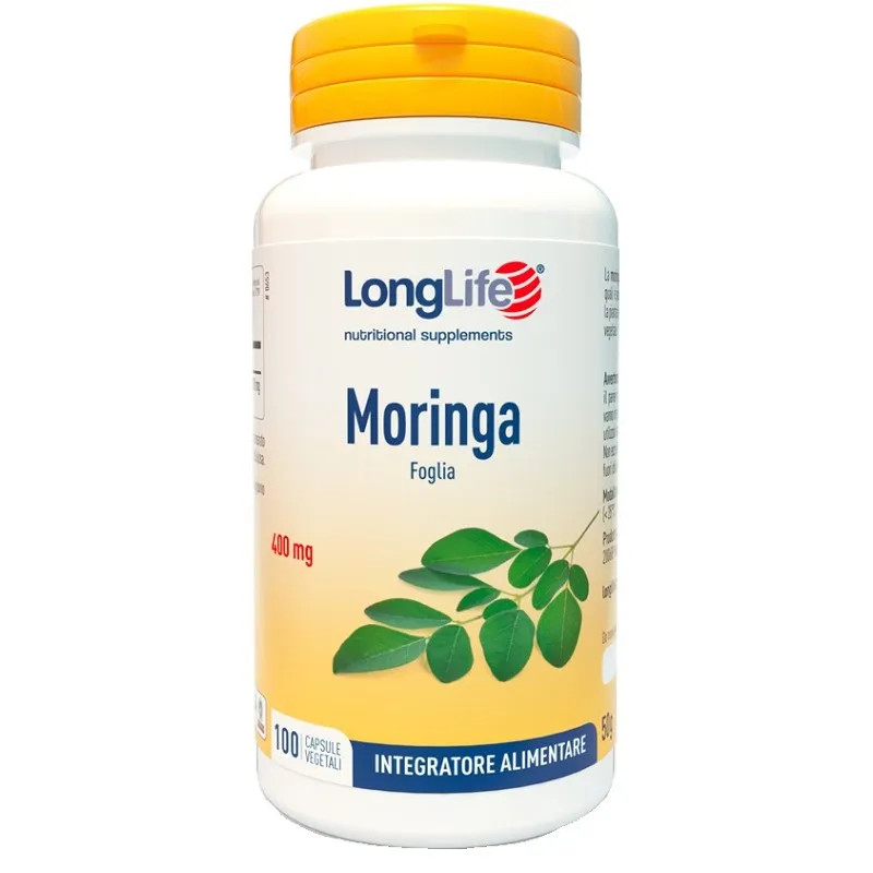 Longlife Srl Integratore Long Life Moringa 400Mg, 100 Capsule - Immagine 4