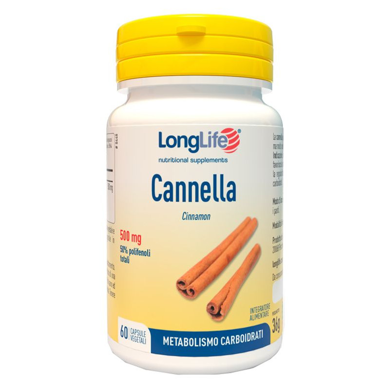 Cannella Longlife Integratore Metabolismo Carboidrati 60 Capsule - Longlife
