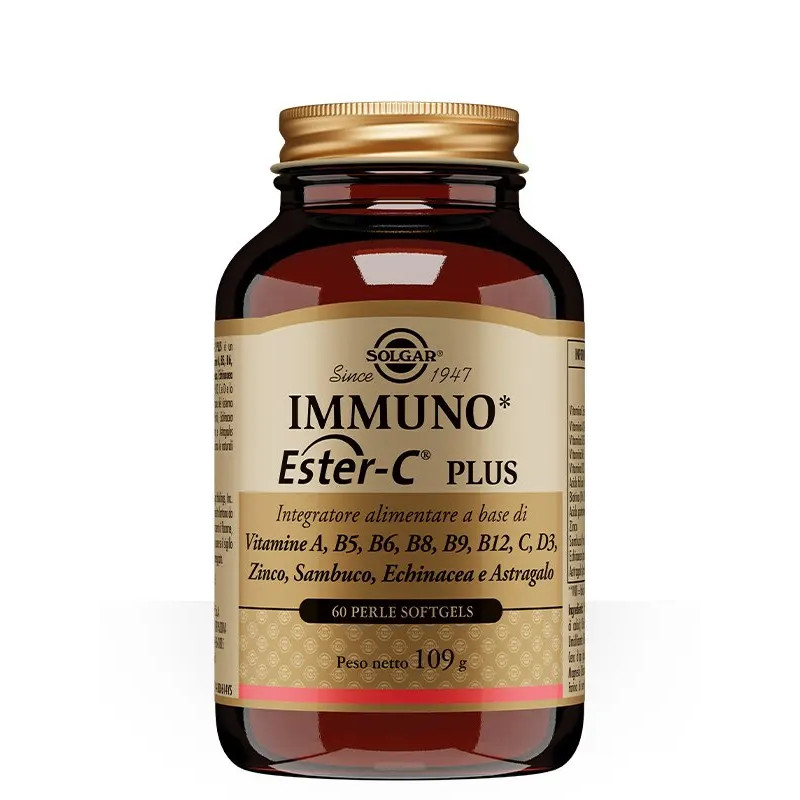 Immuno Ester-C Plus Integratore Sistema Immunitario 60 Perle Softgels - Solgar
