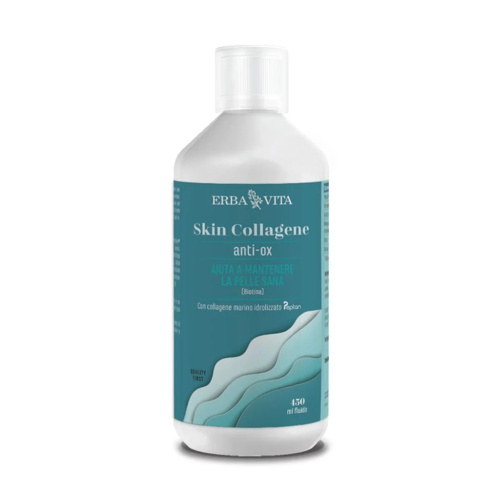 Skin Collagene Anti-Ox Integratore con Acido Ialuronico 450ml - Erba Vita