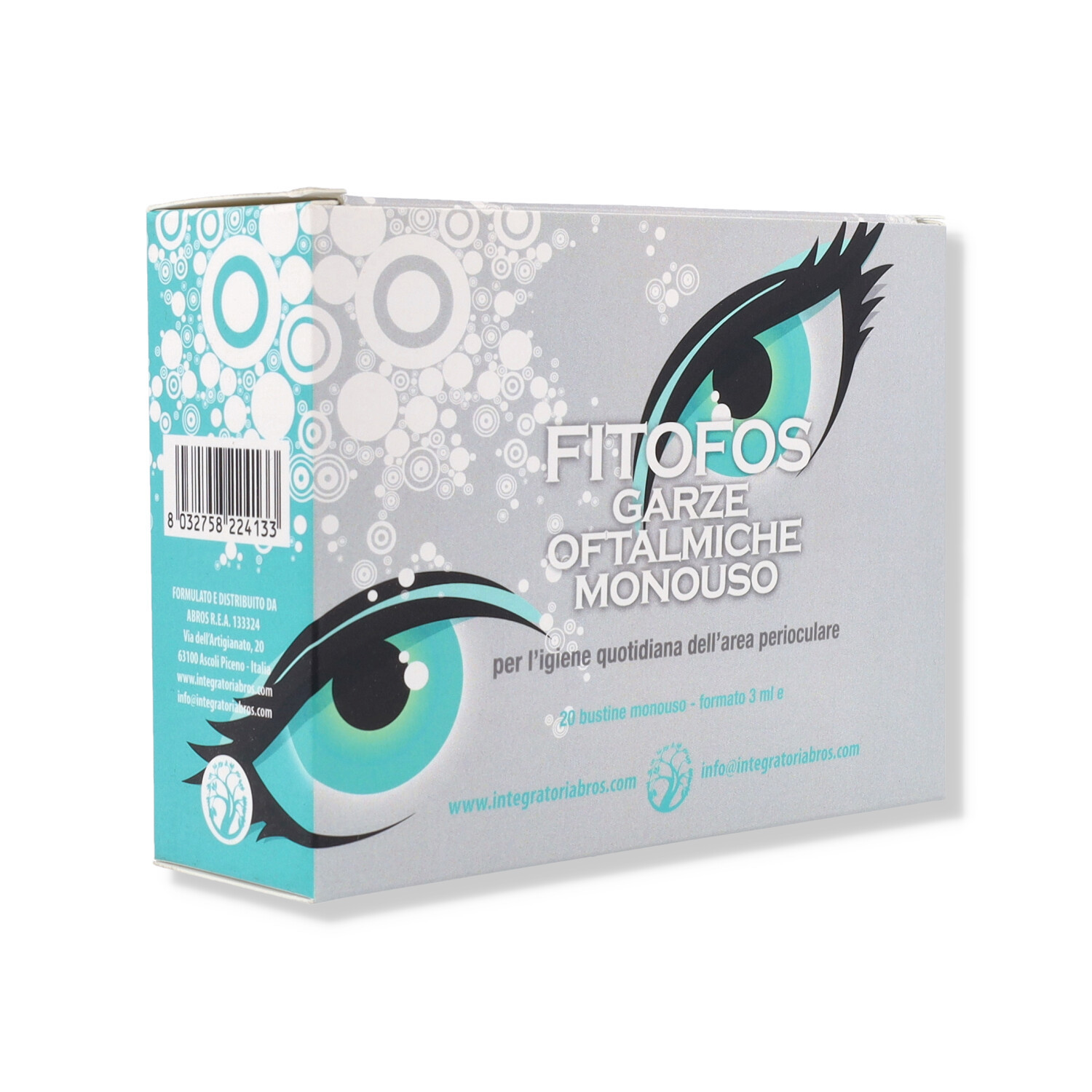 Fitofos Salviettine Oculari Monouso Igiene Quotidiana 20 Pezzi - Abros