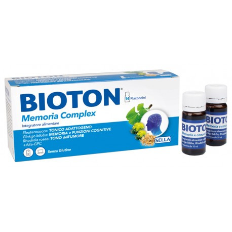 Bioton Memoria Complex Integratore Funzioni Cognitive 14 Flaconcini - Bioton