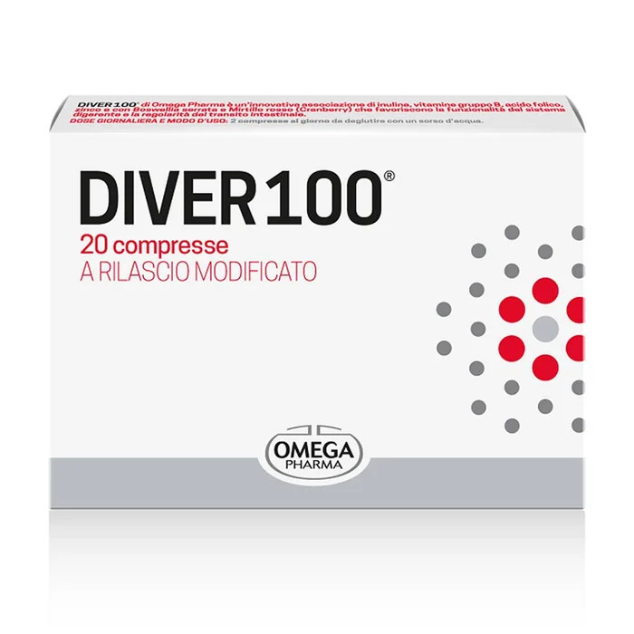 Diver 100 Integratore Regolarità Intestinale 20 Compresse - Omega Pharma