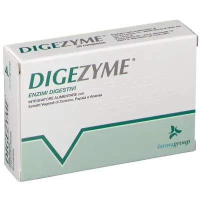 Digezyme Fermenti Lattici Integratore per Digestione 20 Compresse - Farma Group