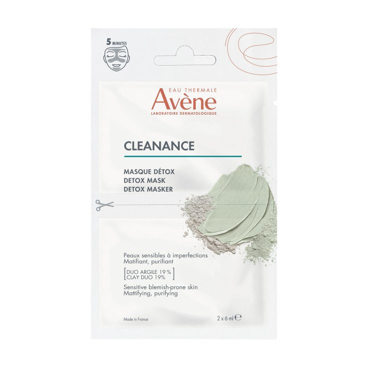 Maschera Detox Avene Cleanance per Pelle Sensibile 2x6ml - Avene