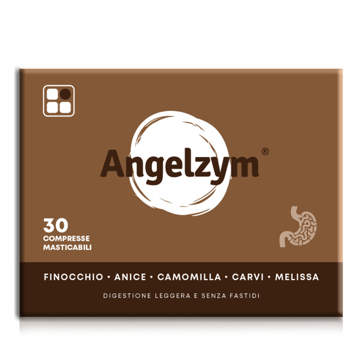 Angelzym Integratore con Enzimi Digestivi 30 Compresse Masticabili - Novias Pharma