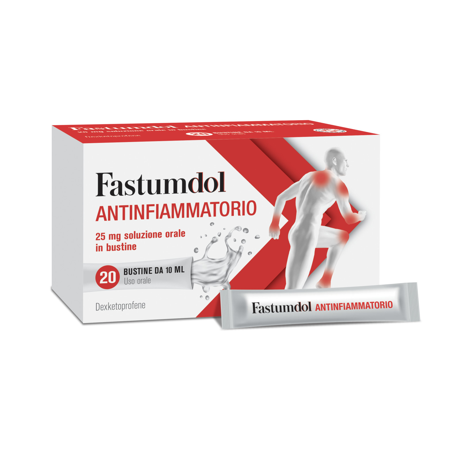 Fastumdol Antinfiammatorio 25 mg Soluzione Orale in Bustina - Fastum