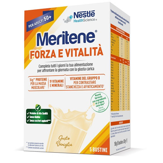 Meritene Forza e Vitalità Vaniglia Integratore in Polvere - Meritene
