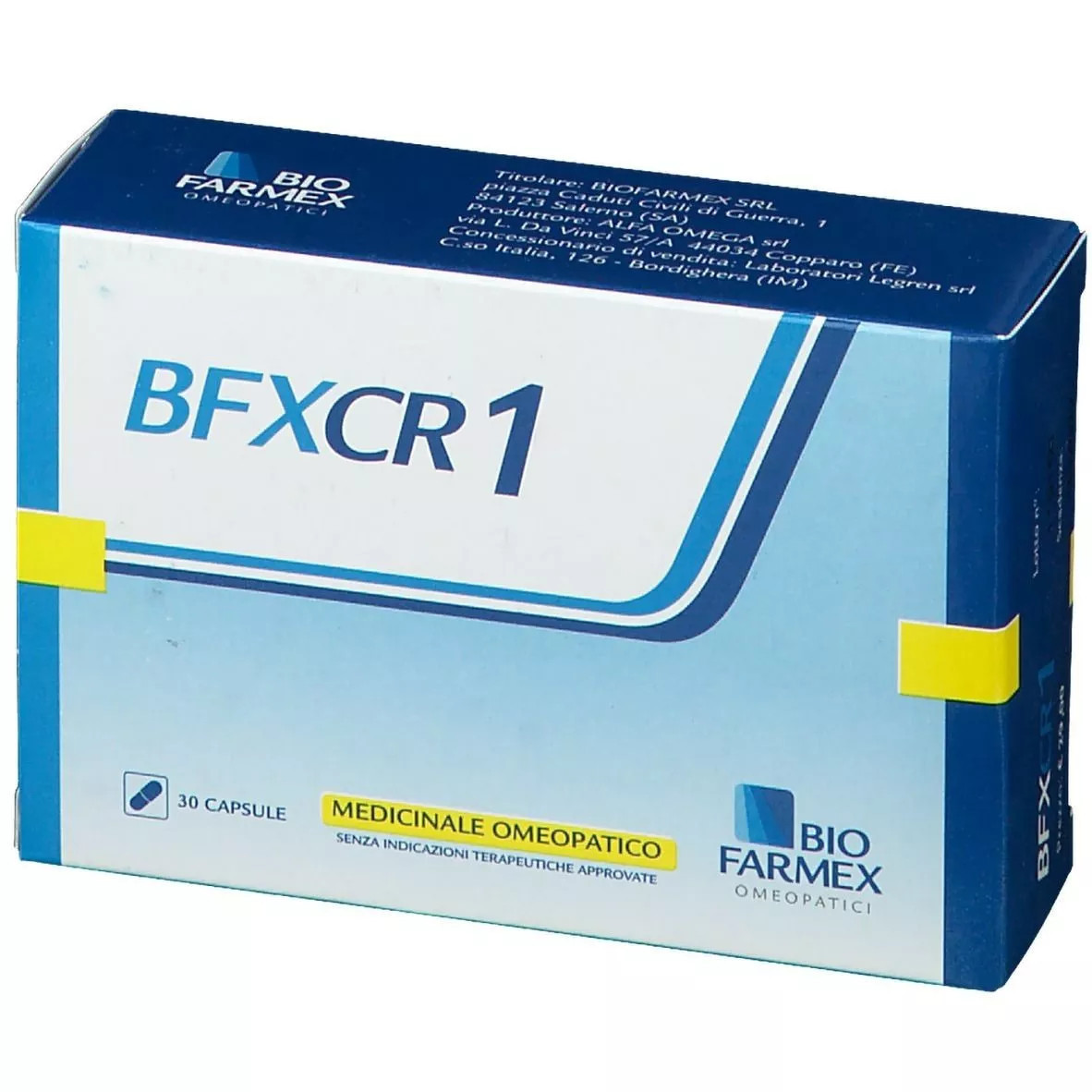 BFX CR 1 Omeopatico per Malattie Allergiche 30 Capsule - Biofarmex