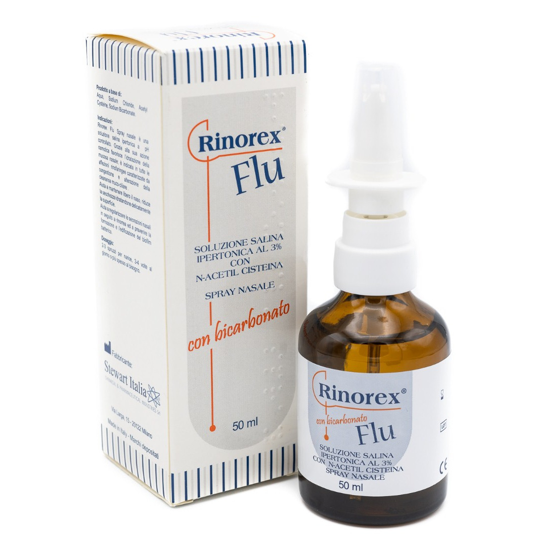 Rinorex Flu Spray Nasale per Mucosa Nasale 50ml - Stewart Italia