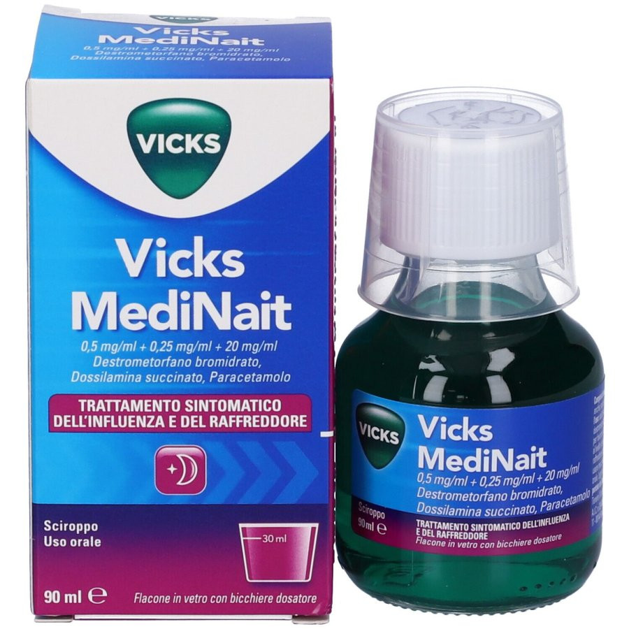 Vicks Medinait Sciroppo per Raffreddore e Influenza 90ml - Vicks