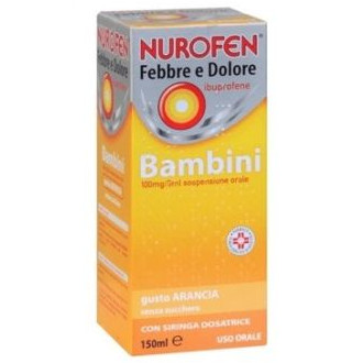 Nurofen Febbre e Dolore Bambini 100mg/5ml Sospensione Orale Gusto Arancia - Nurofen