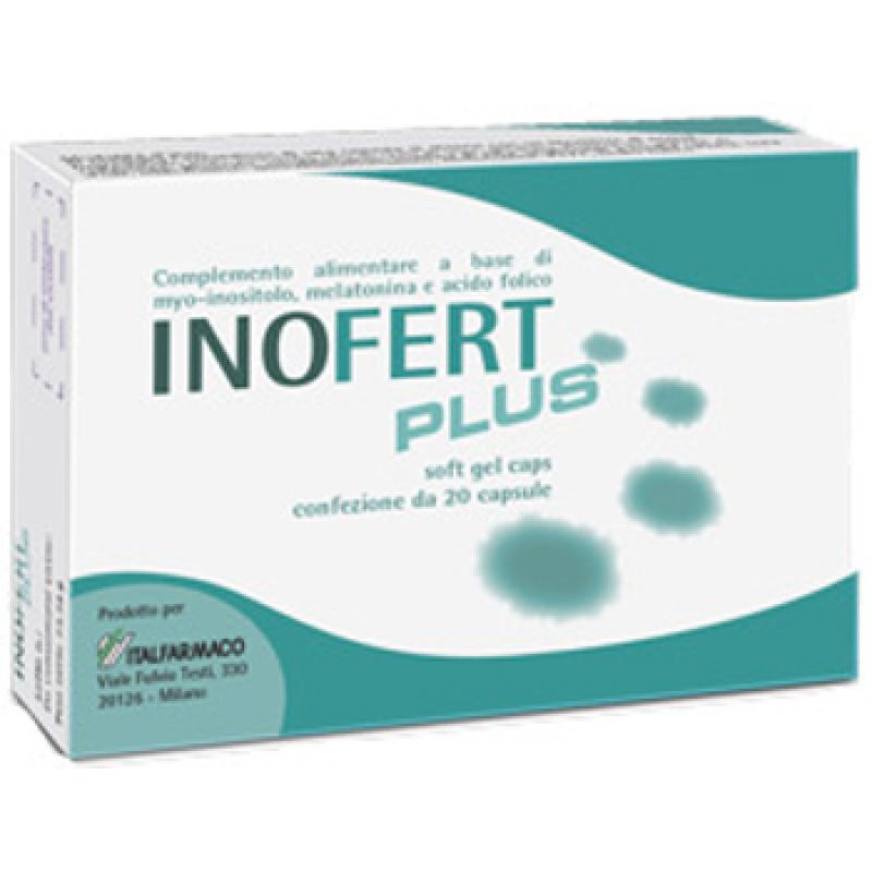 Inofert Plus Integratore con Myo-inositolo, Melatonina e Acido Folico 20 Capsule - Inofert