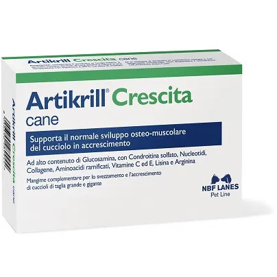 Artikrill Crescita Integratore per Cani Cuccioli Taglia Grande 90 Compresse - Artikrill