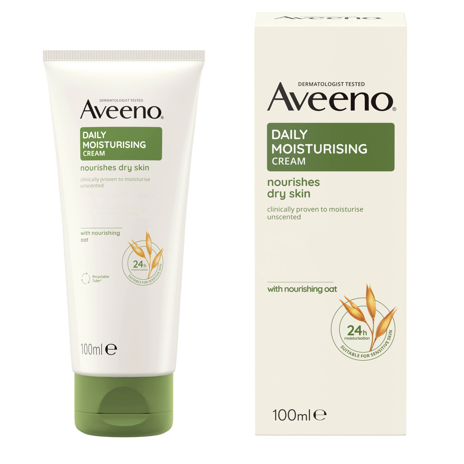 Aveeno Daily Moisturising Crema Idratante Corpo Senza Profumo 100 Ml - Immagine 3