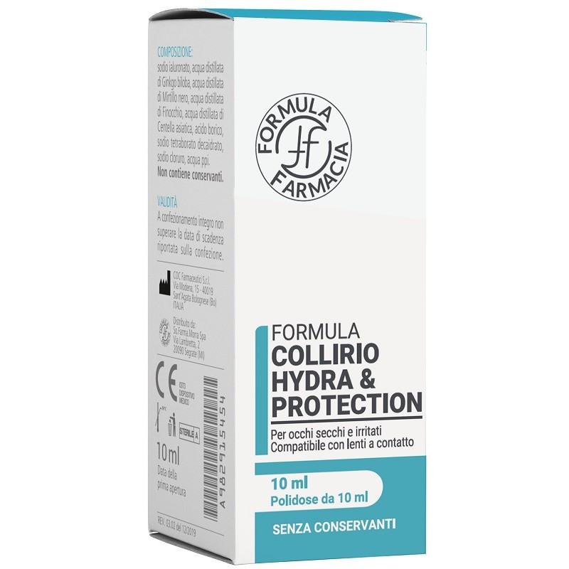 Formula Collirio Hydra&Protection 0,4% Sodio Ialuronato - Idratante Per Occhi Secchi e Irritati 10 ml - Immagine 3