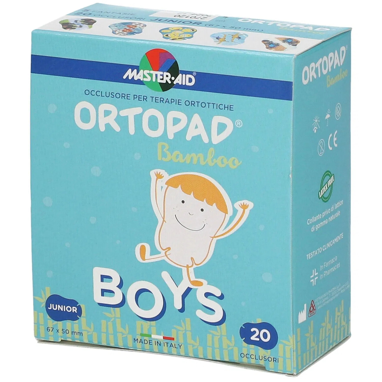 Master€¢Aid Master-Aid® Ortopad® Bamboo Boys 67 X 50 Mm 20 Pz Cerotto Bambino - Immagine 3