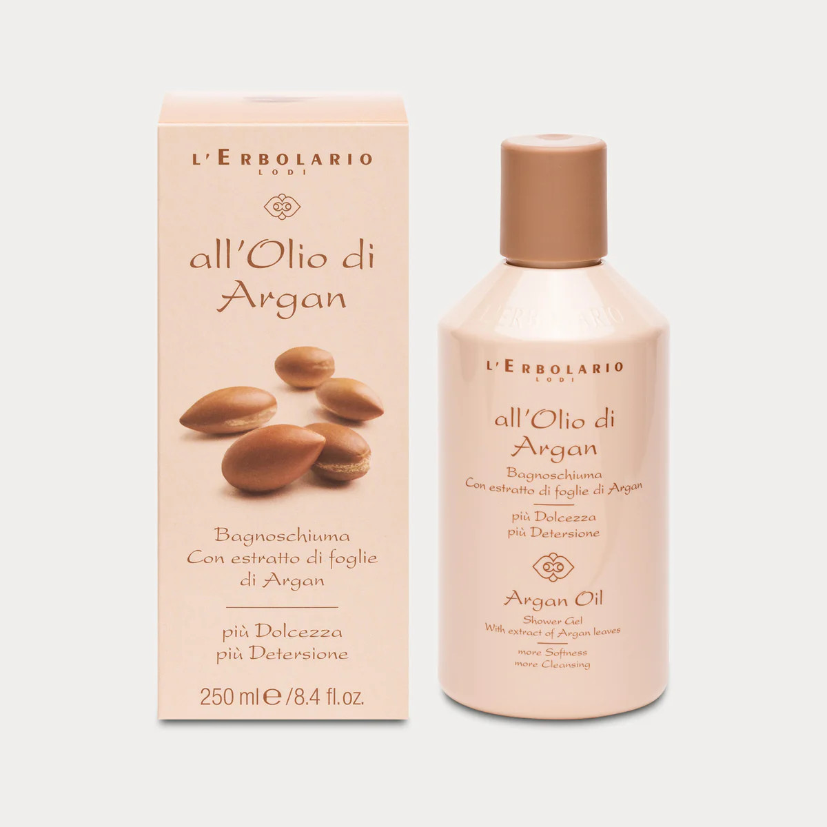 Bagnoschiuma all'Olio di Argan Delicato Pelle Secca 250ml - L'Erbolario