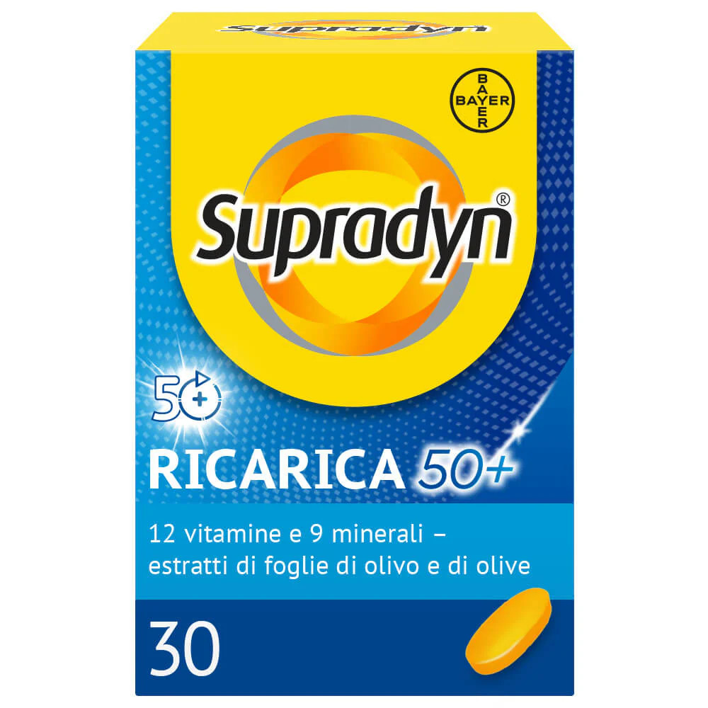 Bayer Spa Supradyn Ricarica 50+ - Integratore Antiossidante Ed Energizzante Per Adulti Oltre I 50 Anni - 30 Compresse - Immagine 11