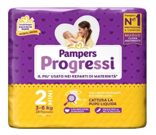 Progressi Mini taglia 2 - 28 pannolini - Pampers - Immagine 6