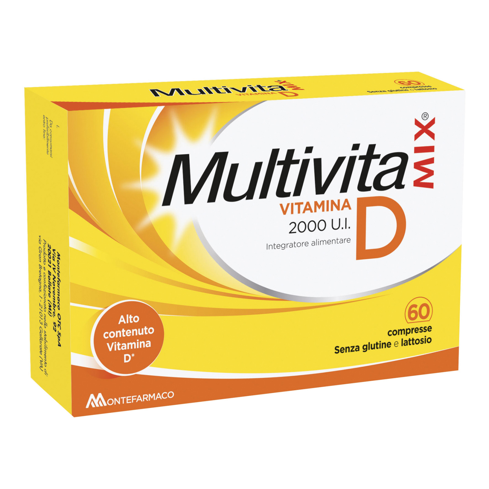 Montefarmaco Multivitamix Vitamina D 2000 U.i. Integratore Vitaminico 60 Compresse - Immagine 6