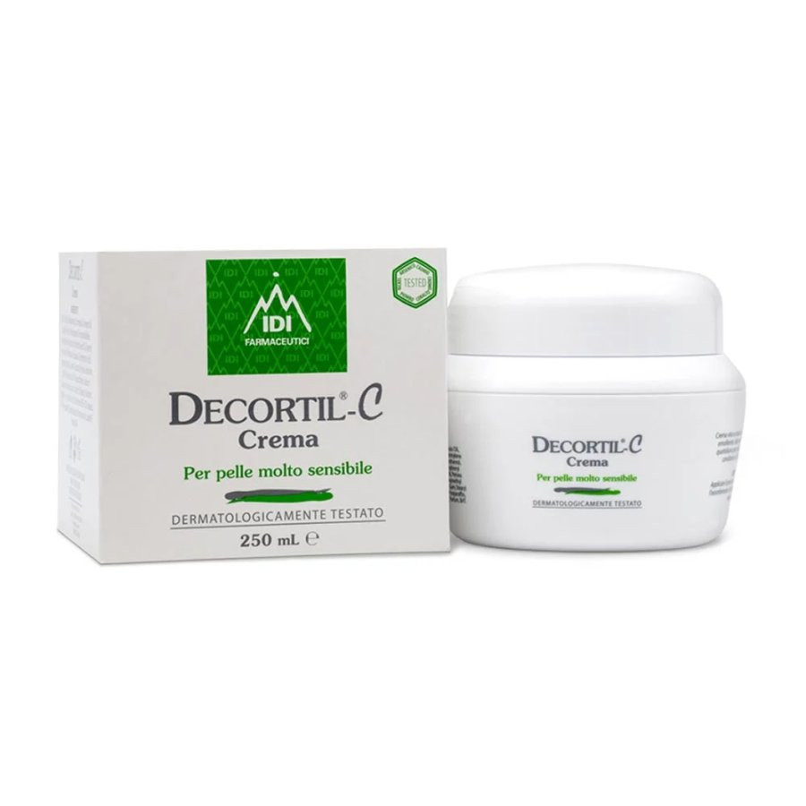 Decortil C Crema Idratante e Lenitiva per Pelle Sensibile Viso e Corpo 250ml - IDI
