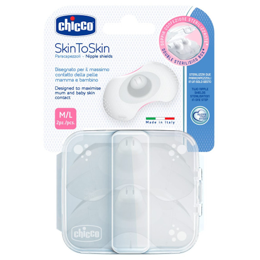 Chicco – Paracapezzoli In Silicone Skin To Skin S/m Chicco