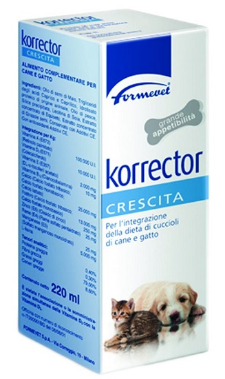 Formevet Korrector Crescita integratore nutrizionale cani e gatti 220 ml