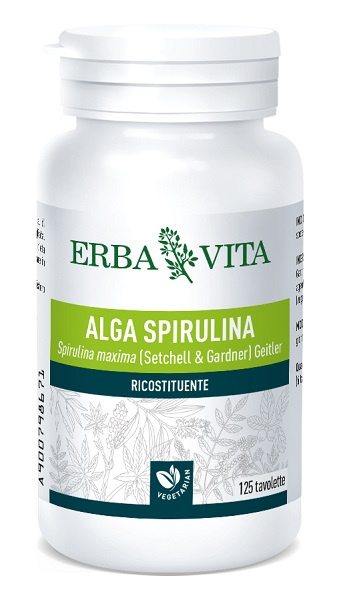 Erba Vita Alga Spirulina Integratore Ricostituente 125 Tavolette 400 mg