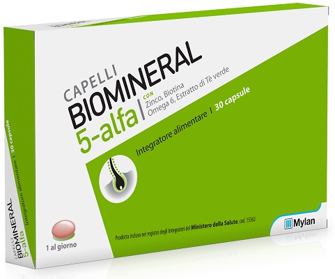 Biomineral 5 Alfa integratore per capelli 30 Capsule