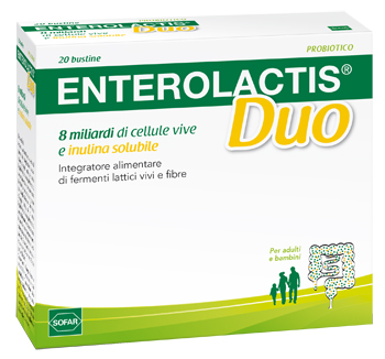 Enterolactis Duo integratore fermenti lattici e fibre 20 bustine