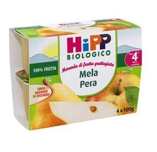 Hipp Biologico Frutta grattuggiata Mela e Pera 4x100g