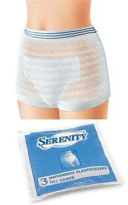 Serenity Mutandine elastica a rete taglia M 3 pezzi