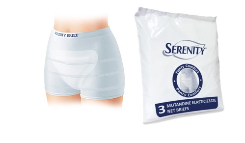 Serenity Panty comfort Mutandine elastiche taglia L 3 pezzi