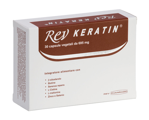 Rev Keratin integratore per unghie e capelli 30 Capsule