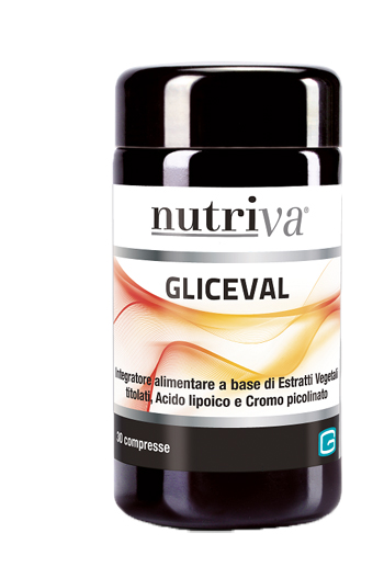 Nutriva Gliceval Integratore per la Glicemia alta 30 Compresse
