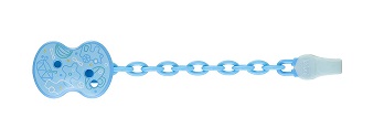 CHICCO CLIP con CATENELLA AZZURRA