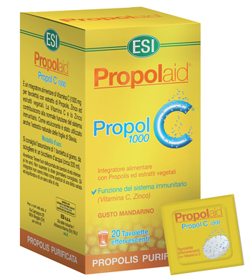 ESI Propolaid Propol C 1000 Integratore di propoli e vitamina C 20 Tavolette effervescenti