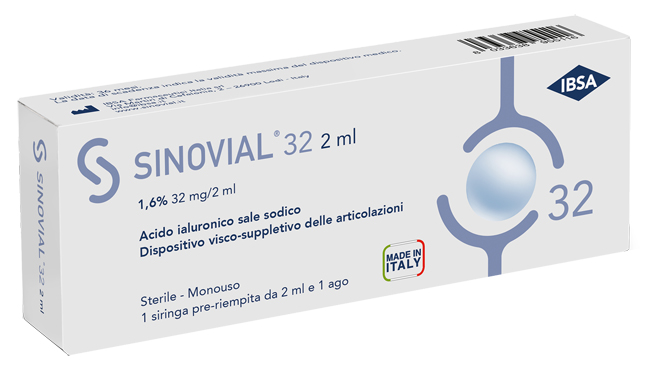Sinovial Forte siringa pre-riempita con 1,6% di acido ialuronico 1 pezzo