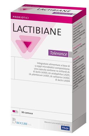 Lactibiane Tolerance Integratore a base di 5 ceppi microbiotici 30 capsule